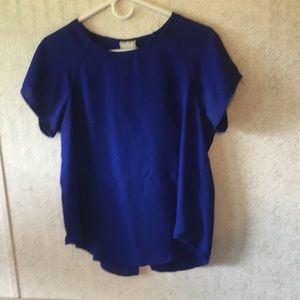 Blue short sleeve blouse